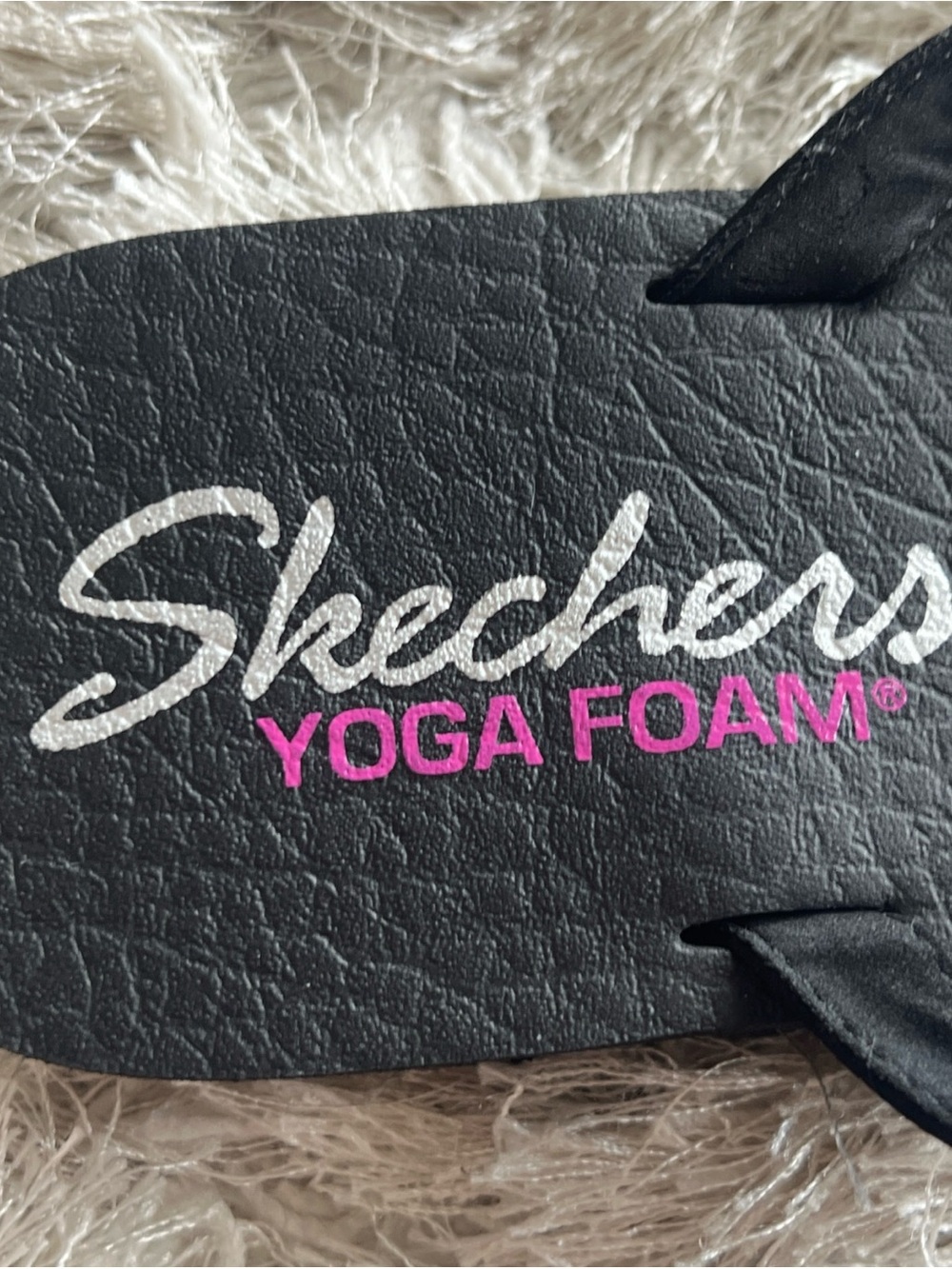 Skechers Black Flip Flop Sandals with Rhinestone T-Strap Yoga Foam - Picture 8 of 8